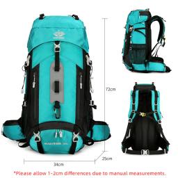 Mochila de acampamento com capa de chuva para homens e mulheres, bolsa de viagem, escalada, caminhadas, trekking, montanhismo ao ar livre, esportes, sacos de hidratação - Image 6