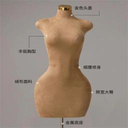Arte de pano de costura completa manequim para mulheres feminino Display Frame, metade do corpo, vestido Plus, modelo obeso adereços 2 estilo, E040 - Image 3