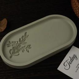 Oval Bandeja De Armazenamento De Silicone Molde, DIY Flower Pot Base, Fabricação De Artesanato, Gesso Resina Epóxi, Coaster Dish, Moldes De Fundição, Decoração De Casa - Image 4