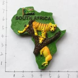 África do Sul 3D Lembranças Animais, Ímã de geladeira, Frigorífico Adesivo, África's Big Five, Resina Pintado Artesanato, Idéia do presente, 3D - Image 5