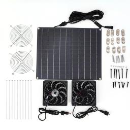 Impermeável Solar Powered Fan Kit, 15W, 12V, IP65, regular a temperatura, ventilação, casa Coop Estufa - Image 6