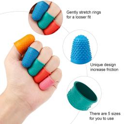 Silicone Finger Cover Pads para Quilting Bordado, Protetores de Dedo, Dedal Suprimentos, Borracha, Tricô, 16Pcs - Image 3