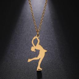 Amaxer patinação artística colares skate atleta patinação no gelo companheiro de equipe fantasia patinação charme gargantilha para jóias femininas - Image 5