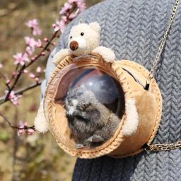 Pet Carrier Shoulder Bag, Viagem Mochila, Pequenos Animais, Hamsters, Chinchilas - Image 4