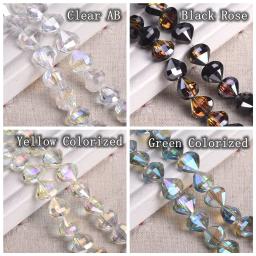 Facetado Contas De Vidro De Cristal para Fazer Jóias, Forma De Vieira, Brilhante, Brilhante, Colorido, Solto, Descobertas DIY, 11x12mm, 10Pcs - Image 3