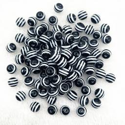 Contas de resina redondas com listra, cor sólida, 8mm/10mm/12mm, para fazer jóias, diy, diy, acessórios de vestuário - Image 5