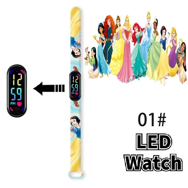 Disney princesa congelada figura elsa crianças relógios digitais dos desenhos animados led toque à prova dwaterproof água eletrônico crianças relógio presentes de aniversário brinquedos - Image 1