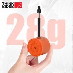 ThinkRider 1 Pcs Ultraleve 28g Tubo Interno de Bicicleta 700X18 25 28 32 Estrada Bicicleta TPU Material Pneu 65mm Comprimento Válvula Francesa - Image 1