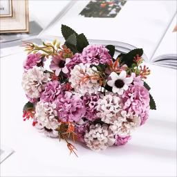 15 cabeças peônia artificial seda flores falsas buquê de casamento festa em casa flor decorativa - Image 6