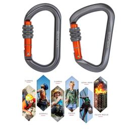 Escalada Carabiner Lock para Montanhismo, Anti-Oxidação, Acessório Resistente ao Desgaste, O-Shape, Parafuso D-Shape - Image 2