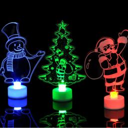 Colorido piscando LED boneco lâmpada, mini luzes noturnas, ornamento de natal, festa de aniversário, decoração de ano novo, iluminação festiva - Image 1