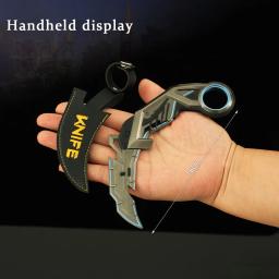 Canivete de garra Valorant Rgx de 6,3 polegadas, modelo de artesanato de metal com suporte de exibição, jogo de repeti, arma corporal Karambit, brinquedos de faca de trem ao ar livre - Image 3