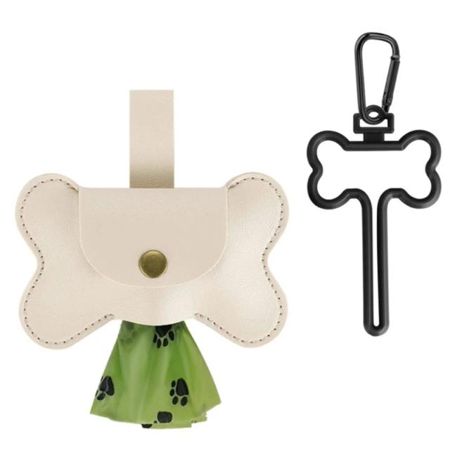 Dispensador de Sacos para Cocô de Cachorro com Clipe e Suporte Prático para Passeios com Animais de Estimação