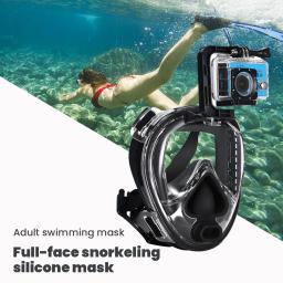 Máscara de mergulho snorkeling máscara facial completa equipamento de mergulho aldult snorkel máscaras de natação cilindro oxigênio snorkeling conjunto - Image 1