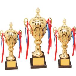 Jogos Esportivos Pequeno Prémio Taça com Tampa, Troféu Dourado, Modelo Metálico, Troféu Campeão, Competição, Vencedor do Futebol, Troféu Troféu, Brinquedo - Image 2