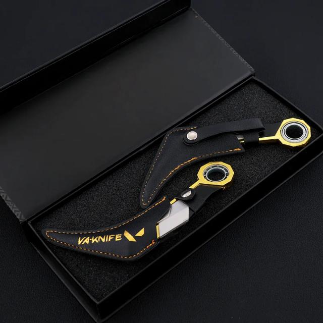 Faca Primordial Valorant em Metal, Modelo Rotativo, Lâmina Sem Cortes, Brinquedo Seguro para Meninos com 17cm