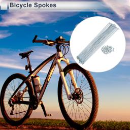 X Autohaux 36 peças 12G J Bend raios de aço para bicicleta 69mm 76mm 82mm 87mm 92mm 100mm 105mm-249mm raios de ciclo com mamilos - Image 2