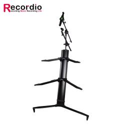 Suporte de teclado profissional com microfone para música, coluna de 2 camadas, liga de alumínio, GAZ-BS01 - Image 3