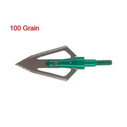 Broadhead Caça Arrowhead, Ponta Ponto para Recurve Bow Arrow, Tiro Alvo, Tiro com Arco Acessórios, 100-150 Grain, 1pc - Image 4