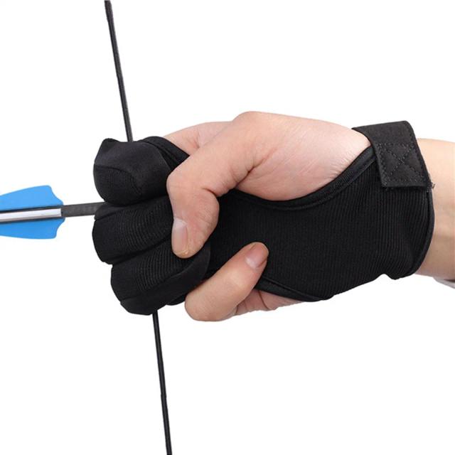 Luva Antiderrapante para Arco e Flecha - Protetor de 3 Dedos para Iniciantes e Adultos em Arco Recurvo e Composto