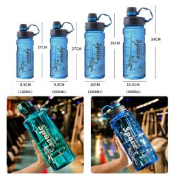Garrafa de água esportiva de grande capacidade, 1.5L 2L 3L, Copa de água ao ar livre, Camping Montanhismo Jarro portátil - Image 4