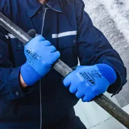 Luvas de trabalho de inverno à prova dwaterproof água superior aperto revestimento térmico isolado quente para o tempo frio ao ar livre luvas de esqui de neve no gelo - Image 5