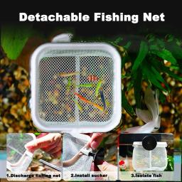 Aquarium Square Fishing Net com ventosa Cabo longo extensível, Equipamento de pesca para pegar peixes, tanque de camarão, suprimentos limpos - Image 5