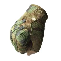 Luvas táticas sem dedos dos homens ao ar livre luvas de meio dedo airsoft caça combate equitação caminhadas tiro luva de meio dedo - Image 3
