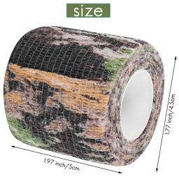 Fita de camuflagem auto-adesiva para camping, caça, bicicleta, telescópio, estiramento, envoltório escopo, 6 rolo - Image 6