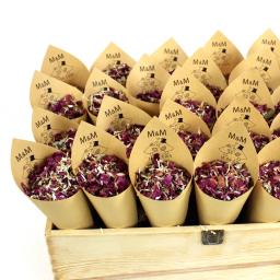 Confete Titular Cones para Casamento e Valentine, Biodegradável Flower Toss Cones, Nomes e Datas Personalizados, Personalizado - Image 6