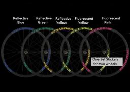 Conjunto de adesivos para roda de bicicleta, reflexivo e fluorescente para jantes de bicicleta mountain bike tamanhos 26er e 27.5er 29er - Image 3