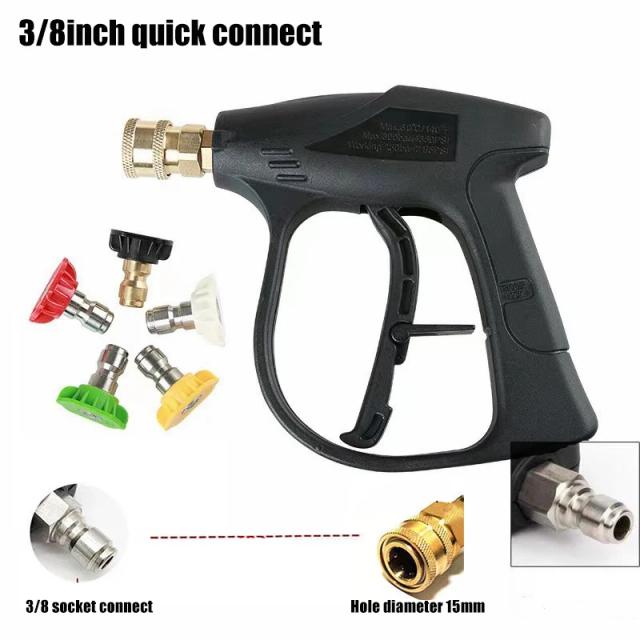 Kit de Lavadora de Alta Pressão com Arma Curta e 5 Bicos Intercambiáveis