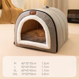 Canil destacável para cachorro grande, casa quente do cão do inverno, cama lavável do cão, ninho profundo, barraca para cães médios e grandes, suprimentos da casa - Image 3