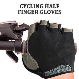 Luvas de ciclismo antiderrapantes sem dedos para homens e mulheres, MTB, bicicleta, bicicleta, motociclismo, fitness, esportes, treinamento, academia, verão - Image 5