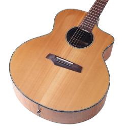 Flame Maple Back Acoustic Guitar, 40 Polegada Folk, High Gloss, Solid Spruce, Wood Top, Instrumentos de música, entrega rápida - Image 4