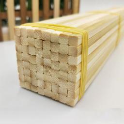 Varas de bambu redondas e quadradas multi-tamanho, materiais de construção artesanais, artesanato DIY, 30cm de comprimento, 50pcs - Image 6