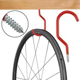 Ganchos de cabide de bicicleta, montagem na parede, conjunto de ganchos de armazenamento com parafuso, ganchos resistentes para garagem, ferramenta de jardim - Image 2