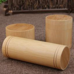Caixa De Armazenamento De Bambu Artesanal, Vasilha De Chá, Selo De Tampa, Frascos De Armazenamento De Cozinha, Acessórios, Caixa De Especiarias, Organizador, Atacado - Image 3