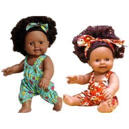 Bonecas reborn realistas, afro-americanas, olhos pretos, abertos, bebê realista - Image 2