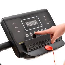 Esteira de fitness dobrável com display LED, almofada dobrável compacta e suporte do telefone, 1-12 km/h, 12 programas - Image 2