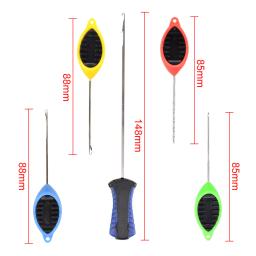 Hirisi conjunto de agulha de isca de pesca de carpa, pop up boilie rigs emenda agulha carpa gancho link fazendo ferramentas acessórios de pesca bt11 - Image 4