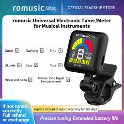 Romusic Digital Clip-on Tuner, afinador eletrônico para guitarra, baixo, cavaquinho, violino, bandolim, banjo, acústica Calibração - Image 1