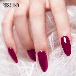 ROSALIND-Garrafa de vidro clássica para Nail Art Design, Pure Color Nail Gel, Primer Semi Permanente, Top Coat, LED brilhante e lâmpada UV - Image 4