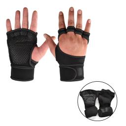 1 par de luvas de treinamento de levantamento de peso para homens mulheres fitness esportes construção do corpo ginástica ginásio mão pulso palma protetor luvas - Image 4