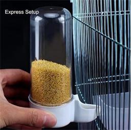 Alimentador De Pássaros Alimentador Automático De Pássaro Garrafa Bebendo Pássaro Waterer Alimentador De Alimentos Pendure Em Pássaros Gaiola Recipiente Faça A Alimentação De Pássaros Fácil - Image 4