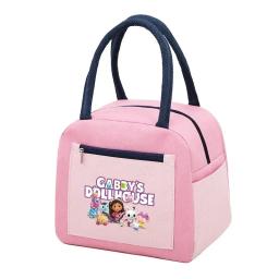 Gabby Dollhouse Saco de almoço impresso para crianças, saco térmico térmico, alta capacidade, mochila escolar isolada, lancheira portátil, sacolas de piquenique - Image 6