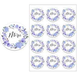 Embalagem Selo Etiquetas para Festas de Pequenas Empresas, Obrigado Adesivos, Baking Gift Bag, Merci - Image 5