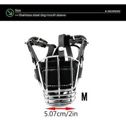 Cesta ajustável do focinho do cão, Cesta de metal para morder e mastigar, Boca Mesh Muzzles para cães de grande raça - Image 6