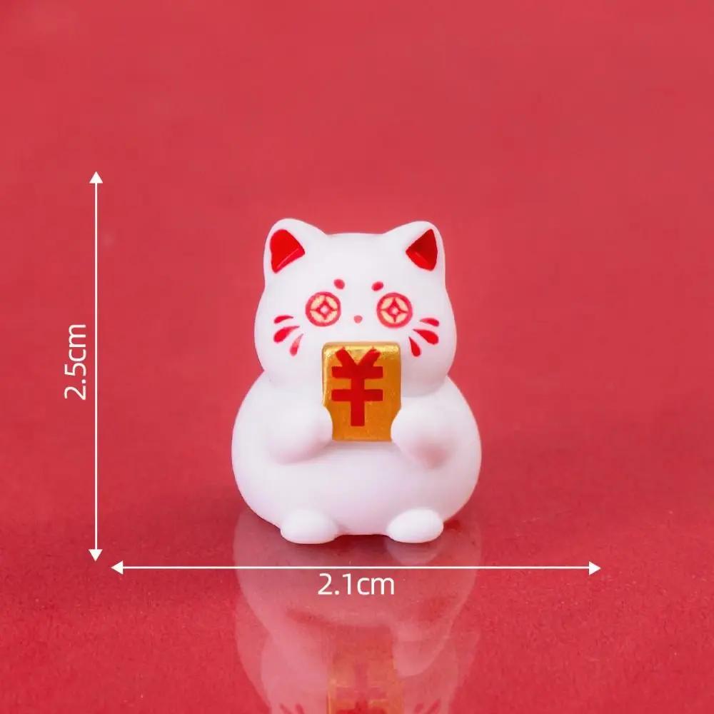Estilo chinês Lucky Cat Figurine, Mini decoração adorável, miniatura moderna e bonita, micro paisagem criativa - Image 1