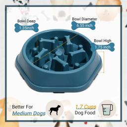 Tigela de comida anti-asfixia para cães, Alimentadores lentos para cães, Alimentador para animais de estimação dieta saudável - Image 2